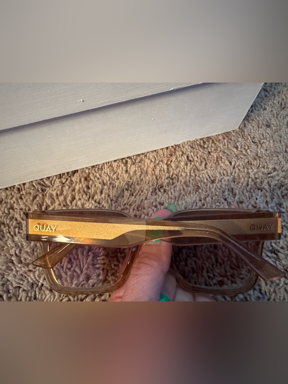 QUAY Drive In Square Sunglasses – Case Included - Picture 14 of 16